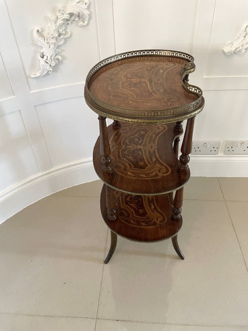 Quality Antique French Marquetry Étagère - Image 5